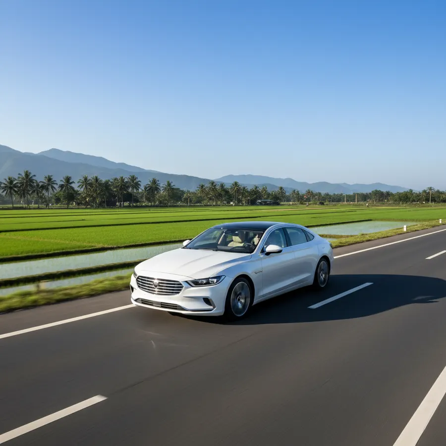 Modern 4-seater Sedan private car with cheap and affordable rates by Faifo Express for travel transfer