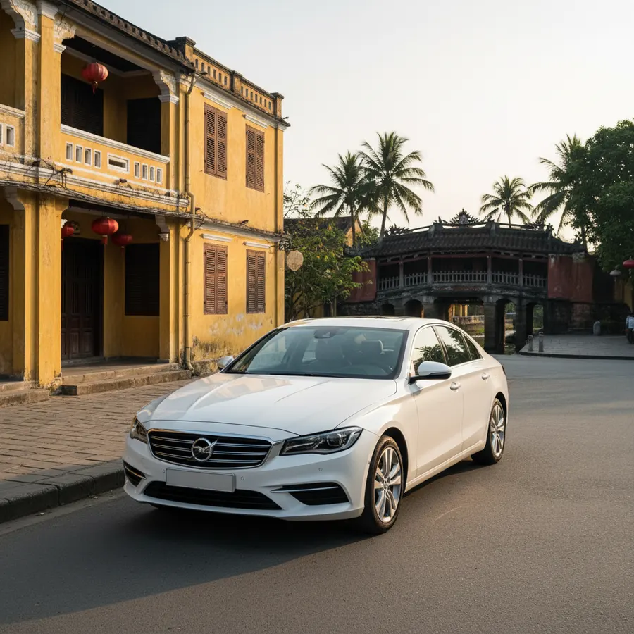 Private Sedan 4-seater car for tourists on self-guided Da Nang Hoi An tours