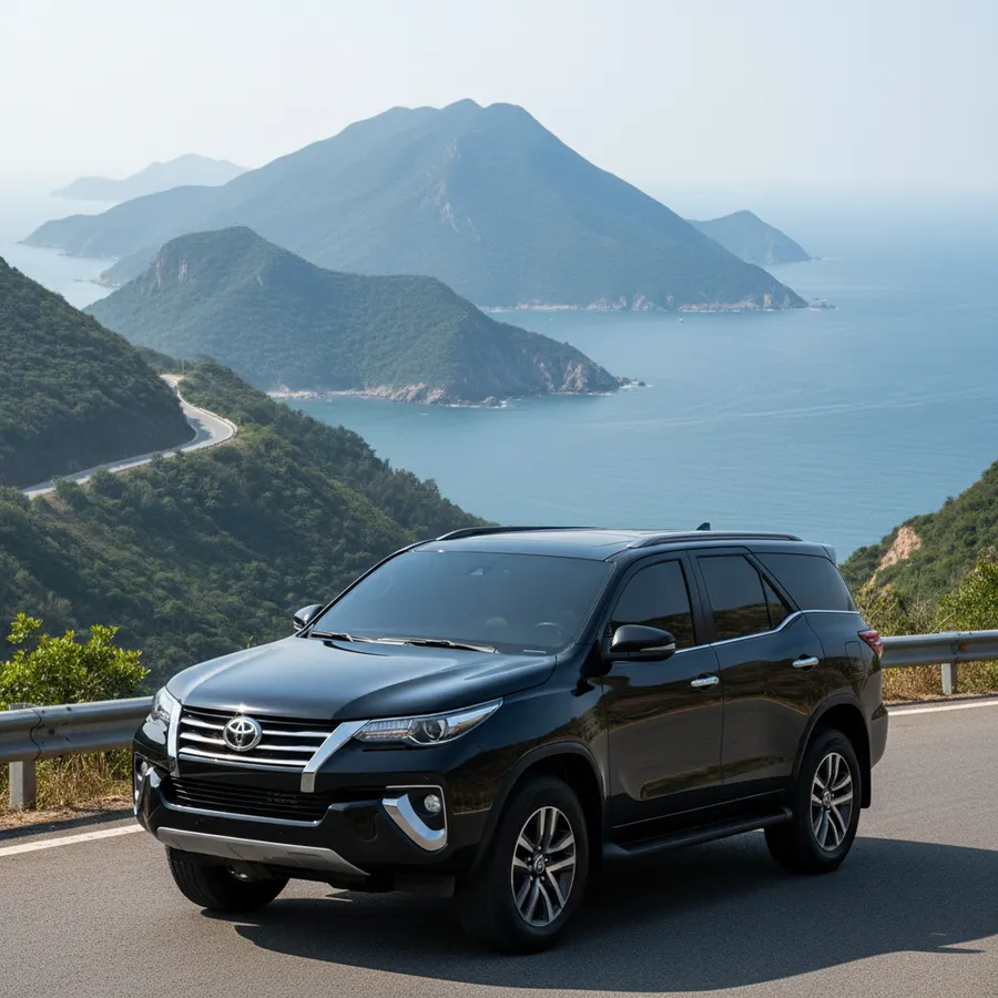 7-seater high-clearance SUV serving families traveling to Hue professionally and reliably