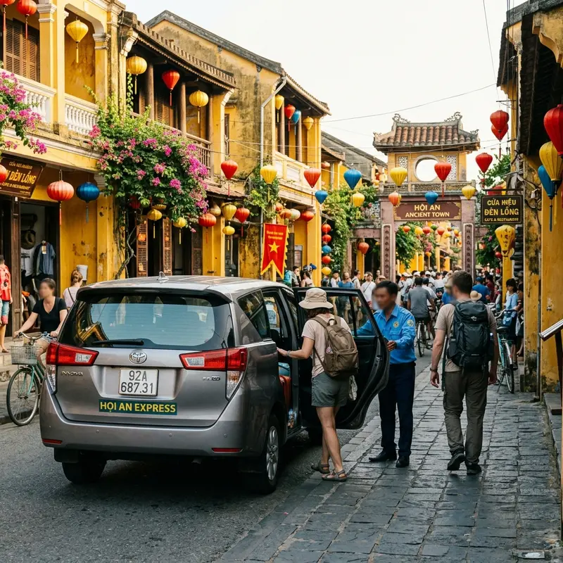 Phố cổ Hội An — điểm đến cuối hành trình thuê xe từ sân bay Đà Nẵng