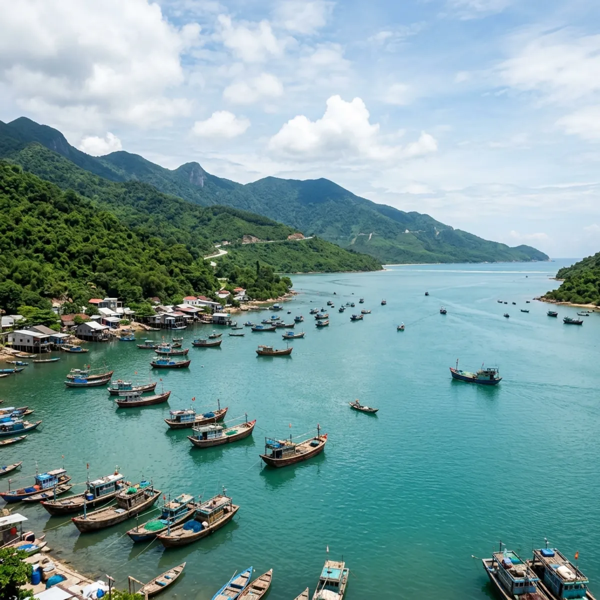 Vẻ đẹp thanh bình của Đầm Lập An và Vịnh Lăng Cô nhìn từ xa