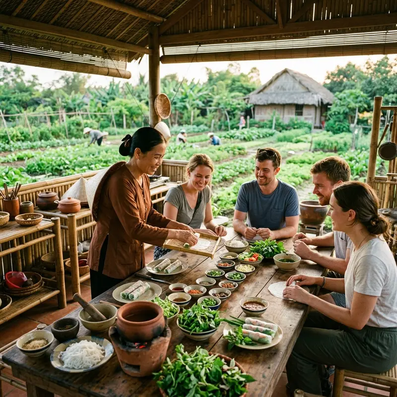 Hoi An cooking class at Tra Que vegetable village
