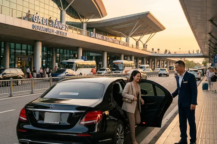 Price list for private car transfers from Da Nang Airport to Hoi An, fixed all-inclusive no deposit