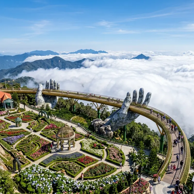 Cầu Vàng Bà Nà Hills: 25 Góc Chụp Đẹp Nhất