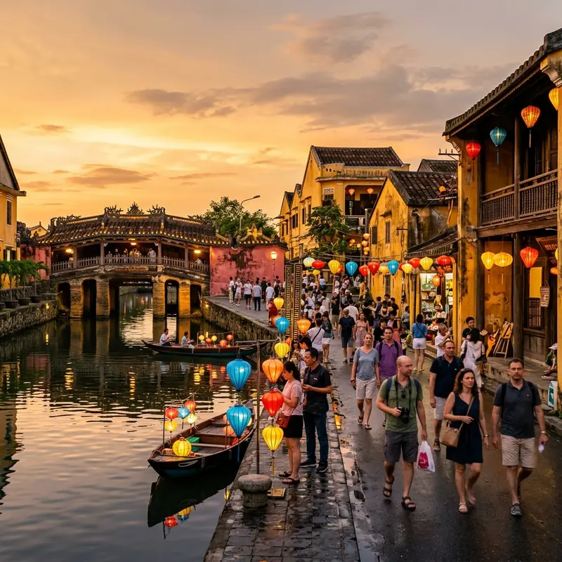 Phố cổ Hội An với đèn lồng và kiến trúc cổ — Du Lịch Hội An Tự Túc 2026: Cẩm Nang Phố Cổ