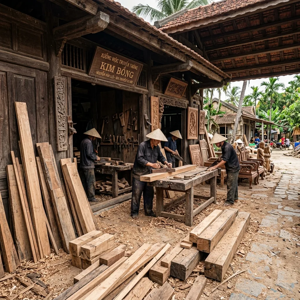 Xưởng mộc mỹ nghệ Kim Bồng nơi gìn giữ kỹ nghệ chạm khắc gỗ và đóng tàu thuyền gỗ