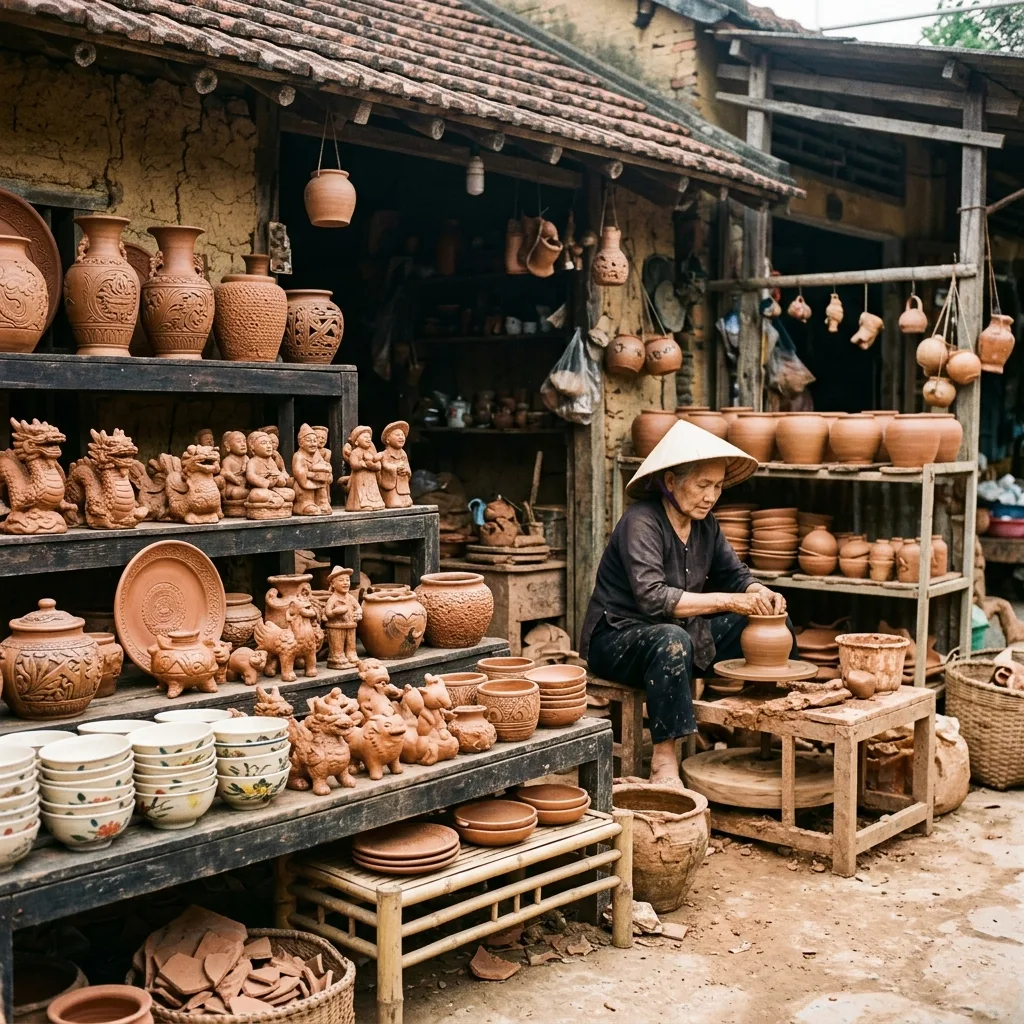 Gốm đất nung tại làng gốm Thanh Hà ven sông Thu Bồn