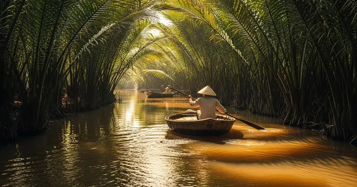 Trải nghiệm thuyền thúng Rừng dừa Bảy Mẫu