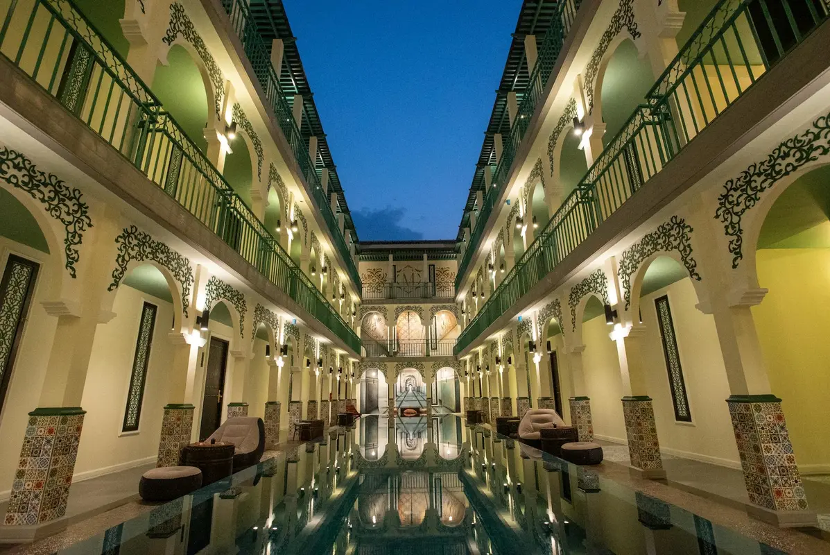 Boutique hotel with pool nestled in tropical gardens