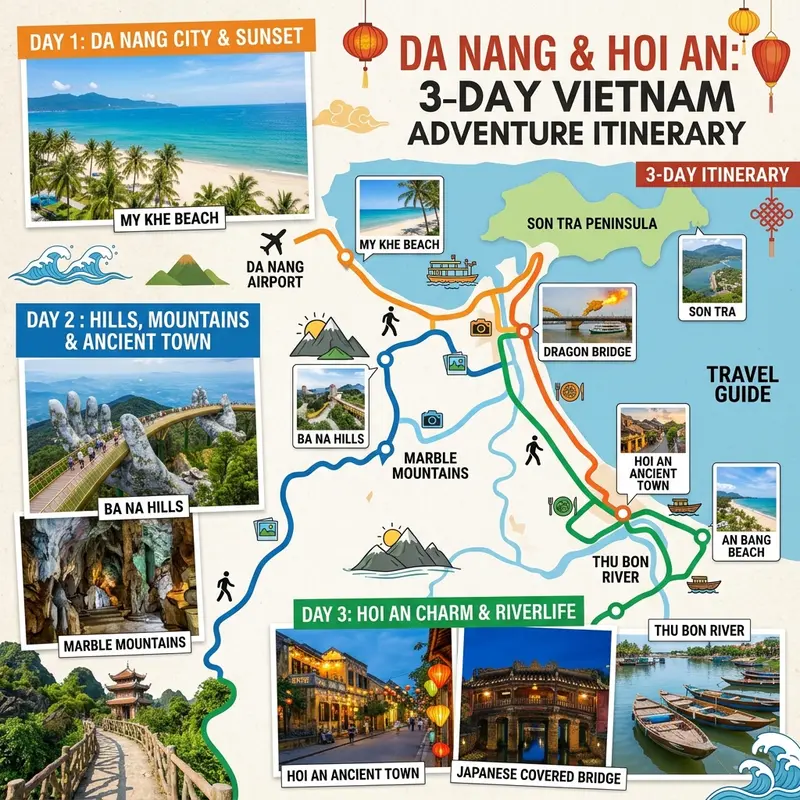 Lịch trình du lịch Đà Nẵng - Hội An 3 ngày 2 đêm
