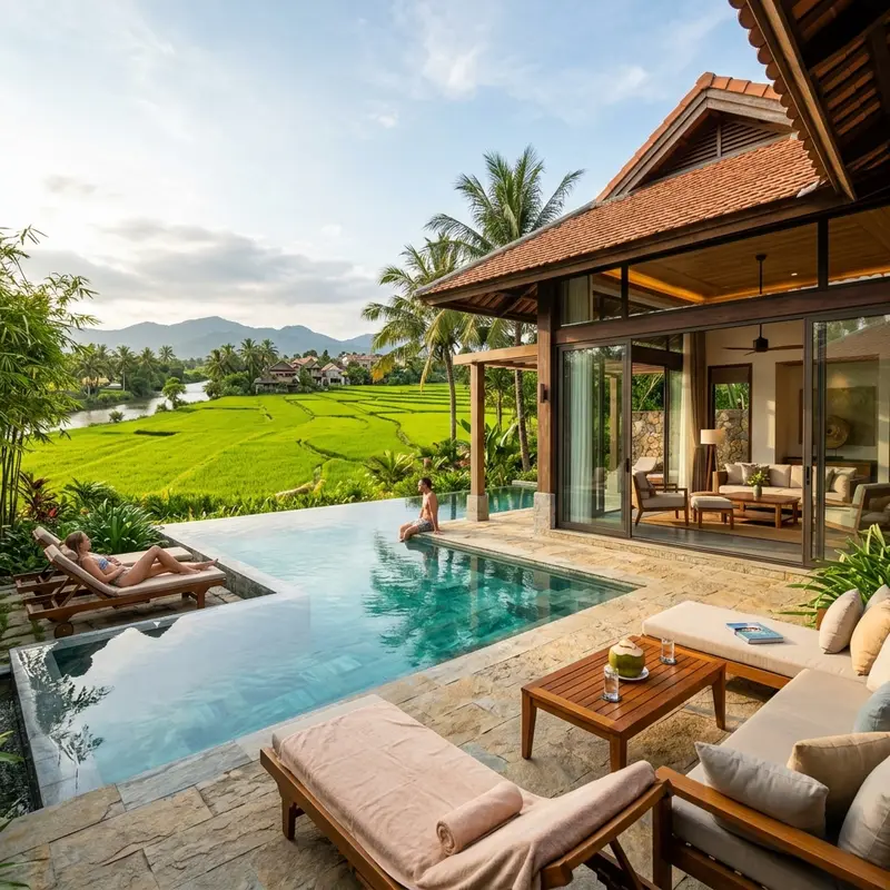 Scented candles, lemongrass essential oil, and natural herbs provide absolute relaxation during spa therapy