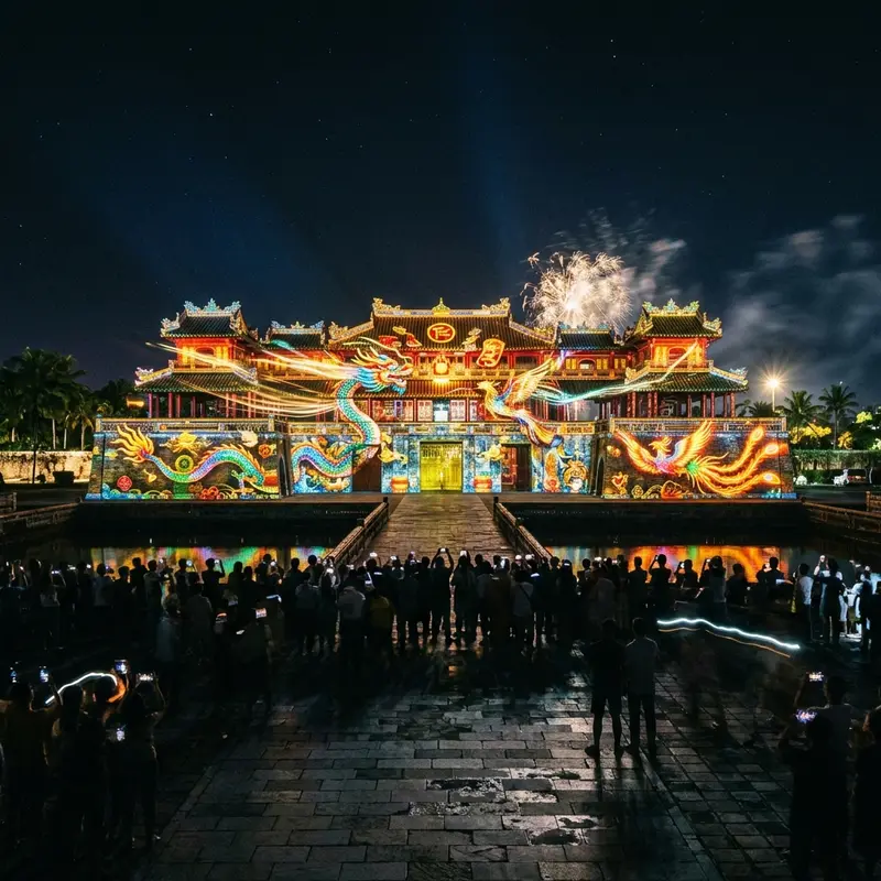 Show 3D Mapping đêm tại VinWonders Nam Hội An