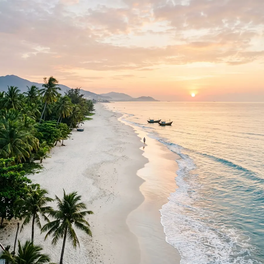 Mỹ Khê beach Da Nang at sunrise
