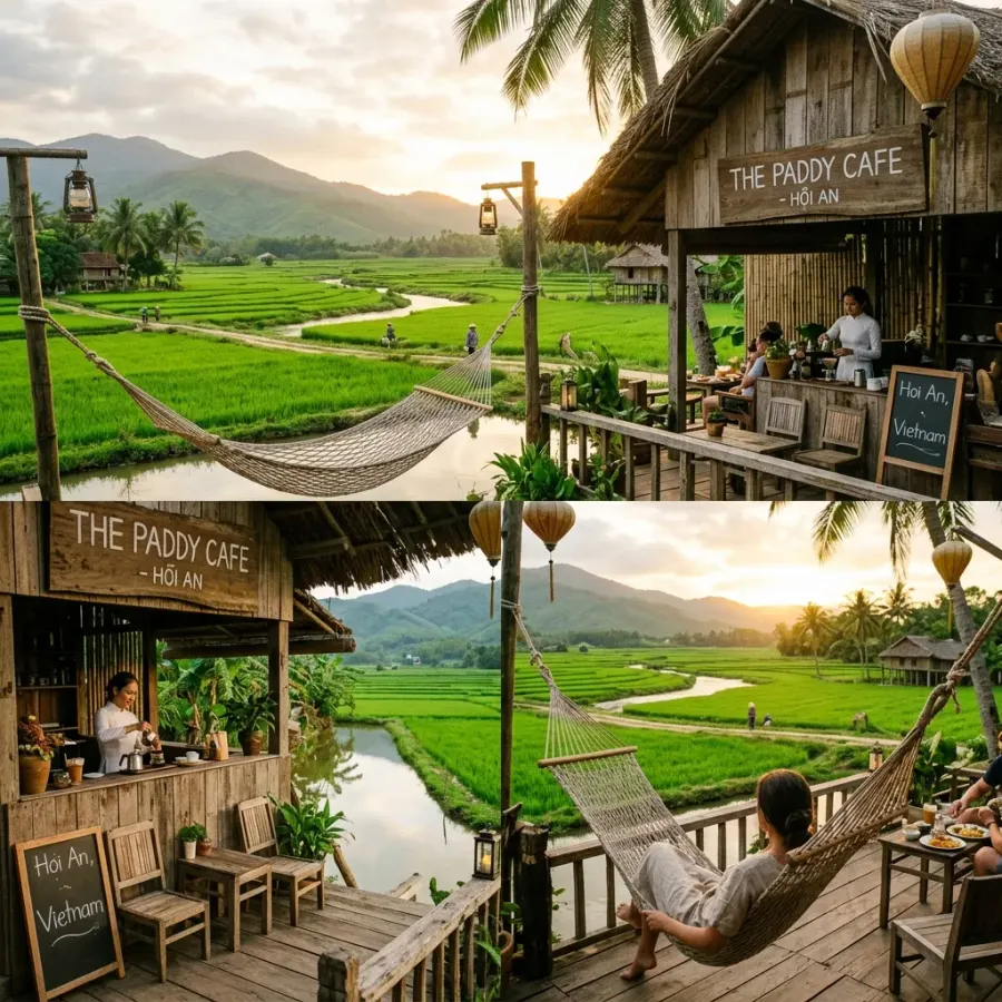 Rent a car in Đà Nẵng for suburban cafe check-ins: Hòa Bắc, Roving Chillhouse — Faifo Express