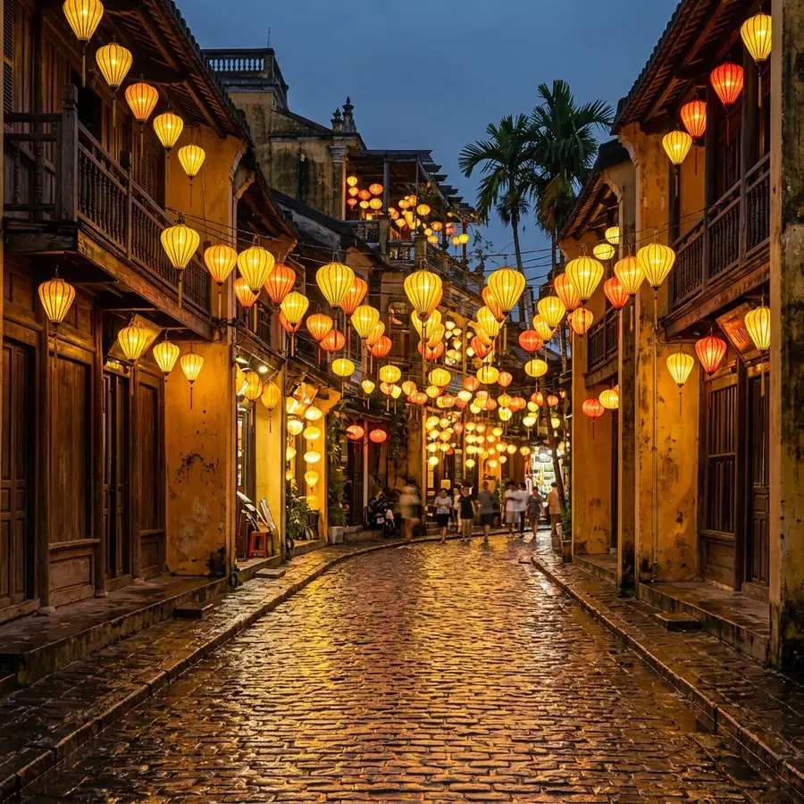 Phố cổ Hoi An về đêm với đèn lồng