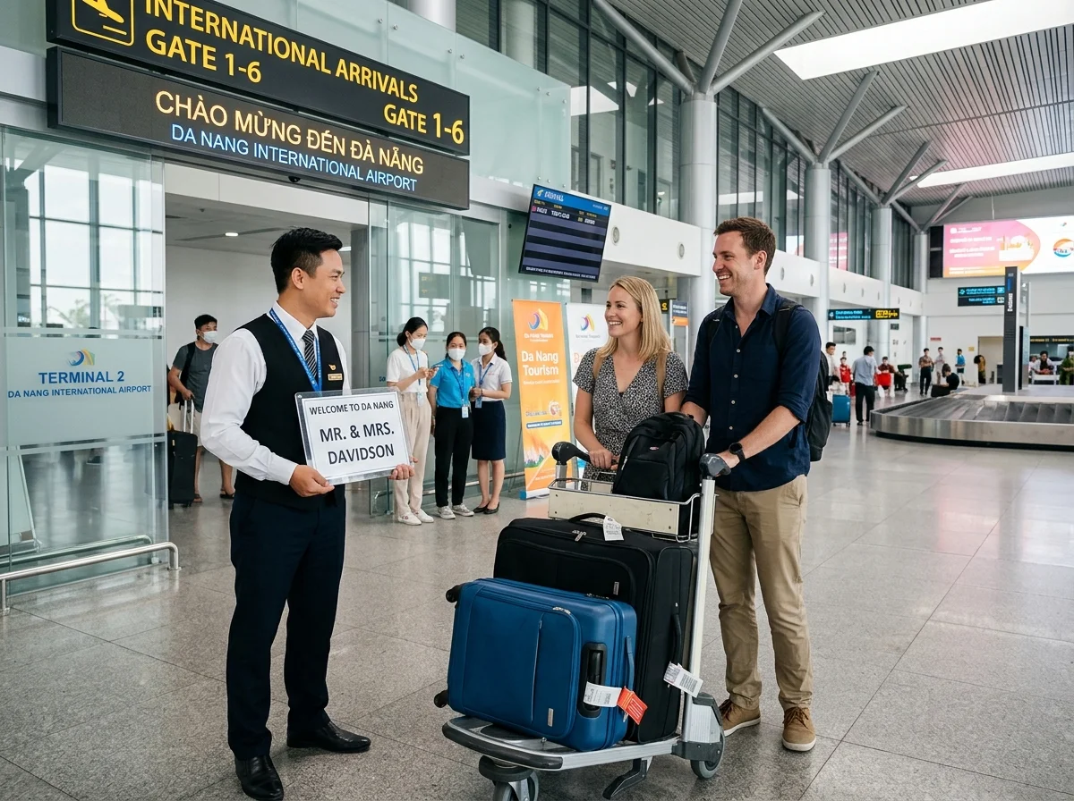 Đón Khách Quốc Tế Ga T2 Sân Bay Đà Nẵng Về Hội An