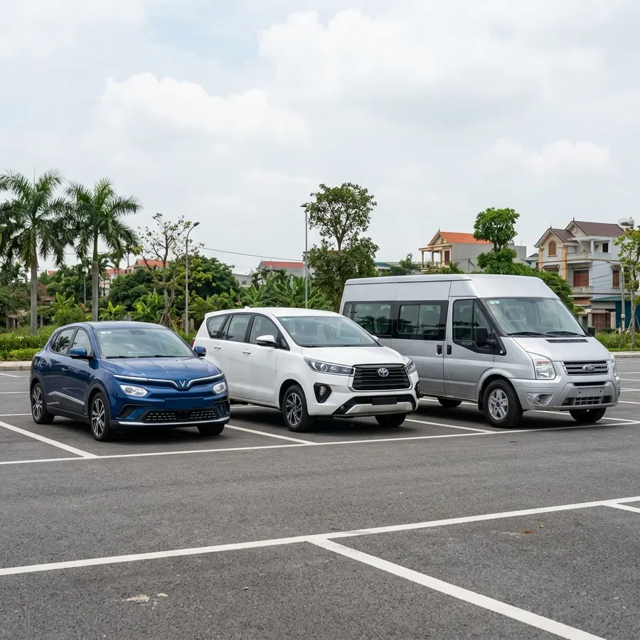 So sánh 3 loại xe 4-7-16 chỗ tại Hoi An