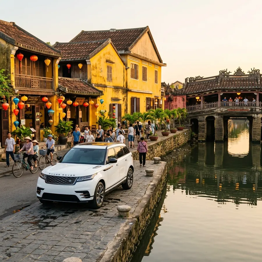 VIP car picking up Korean guests in Hoi An