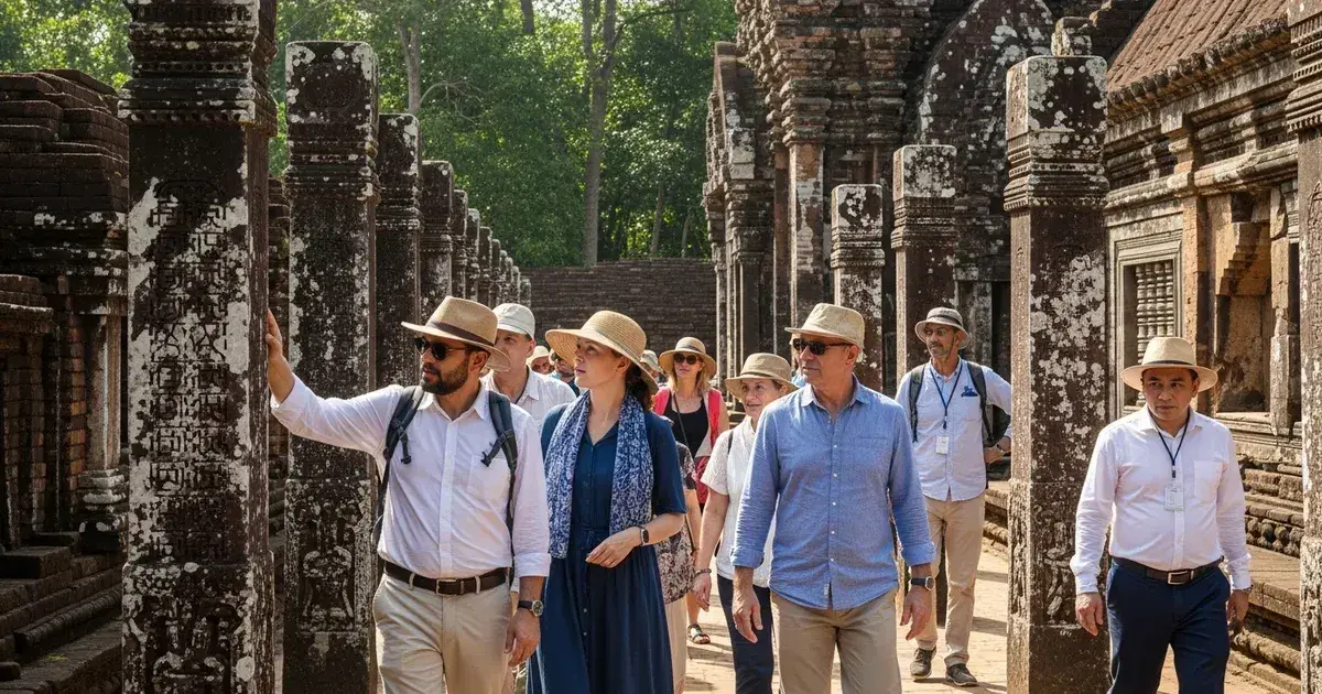 Du khách tham quan thánh địa Chăm Pa