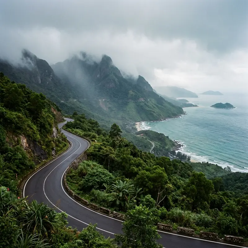 海云关山顶俯瞰海湾美景的海云关古城门