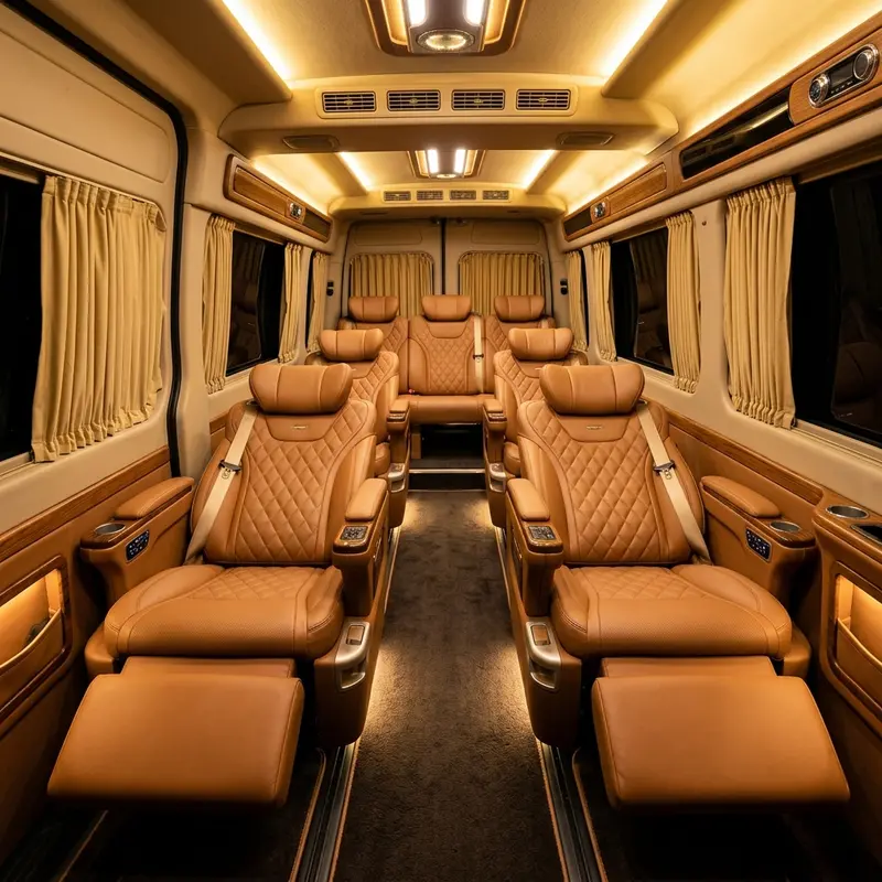 Thuê xe đi tỉnh uy tín Đà Nẵng — nội thất limousine VIP